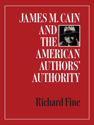 cover image of James M. Cain and the American Authors' Authority